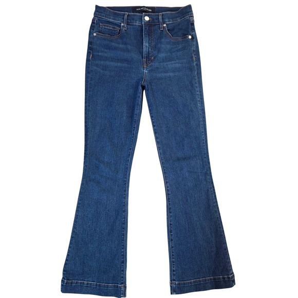 Veronica Beard Denim - Veronica Beard Carson Ankle‎ Flare Jeans Women's 28 Blue Denim High Rise Stretch